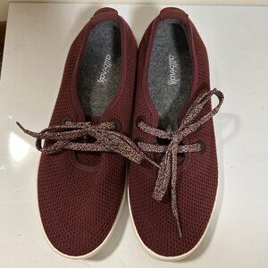 Allbirds Tree Skipper Womens Sz 8 Maroon EUC (Boat Shoe)